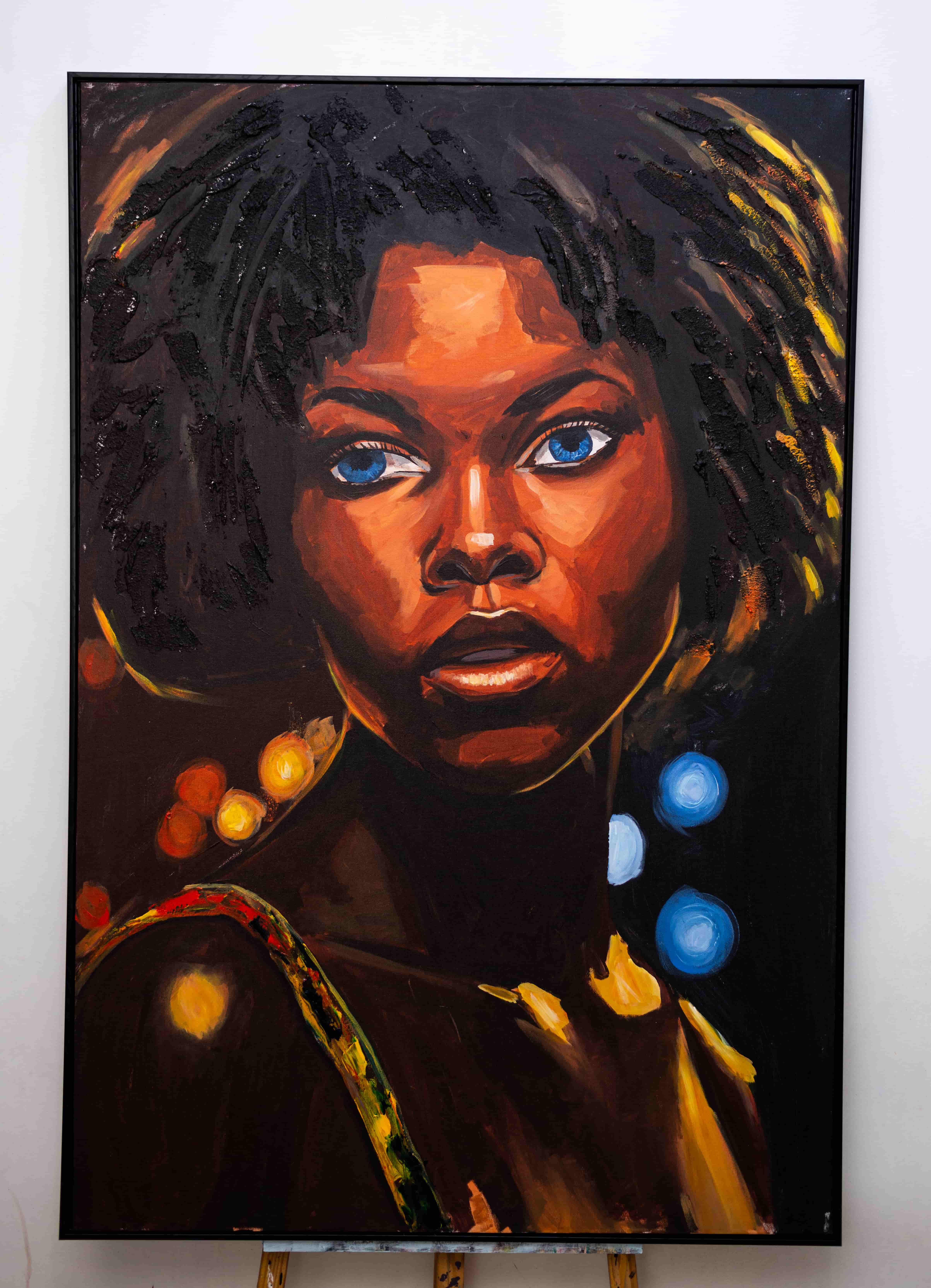 Custom Art Commission Process - Artist working on a commissioned painting