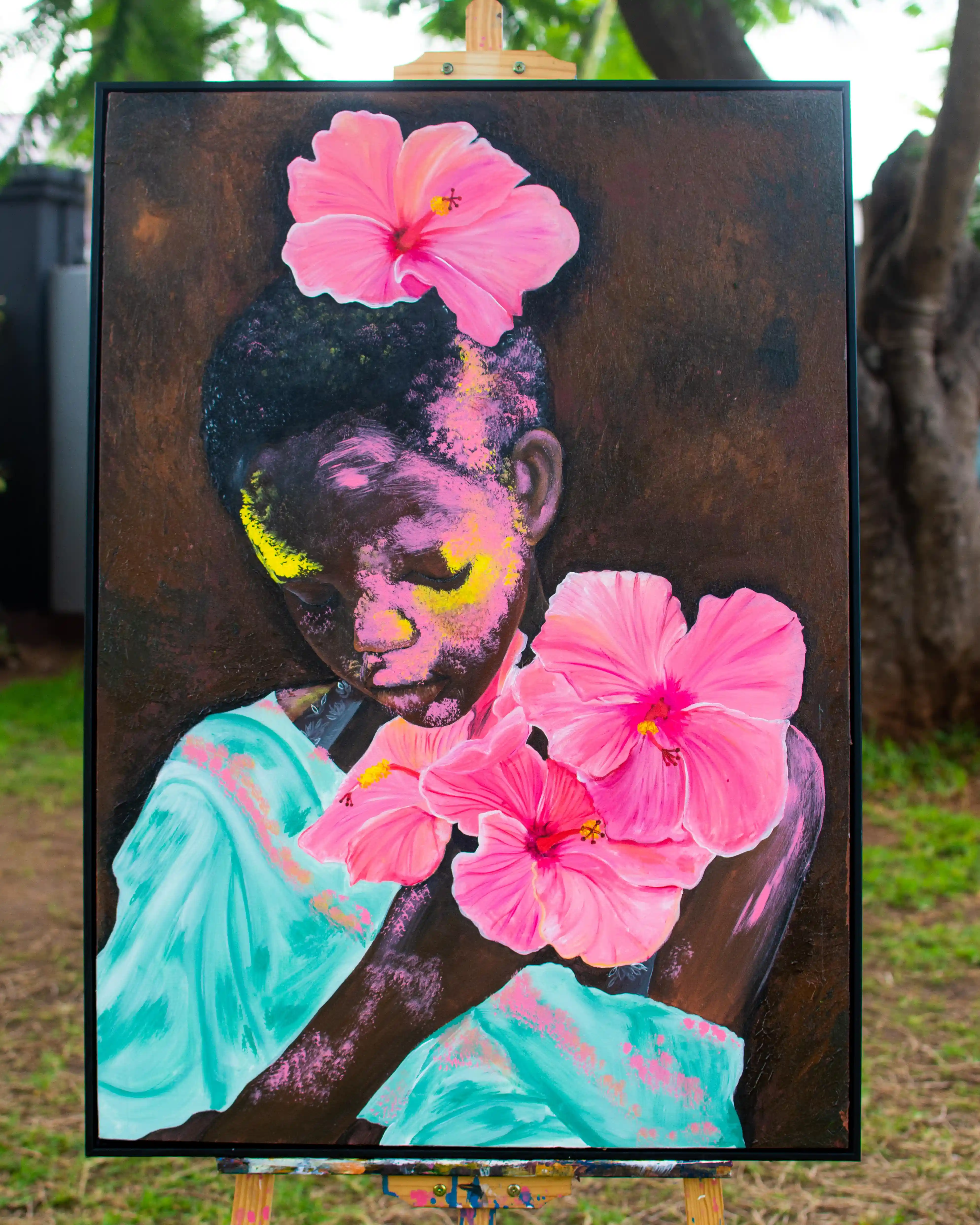 Sanctuary of Petals - Beautiful portrait with flowers by Sisa